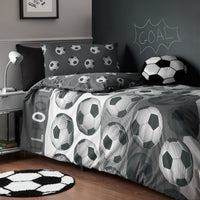 CATHERINE LANSFIELD Football Kids Duvet Cover Set - Grey