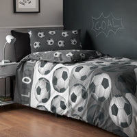 CATHERINE LANSFIELD Football Kids Duvet Cover Set - Grey