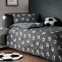 CATHERINE LANSFIELD Football Kids Duvet Cover Set - Grey
