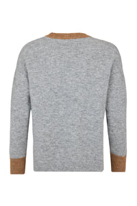 SUNDAY Two-tone Cable Detail Jumper – Camel & Grey