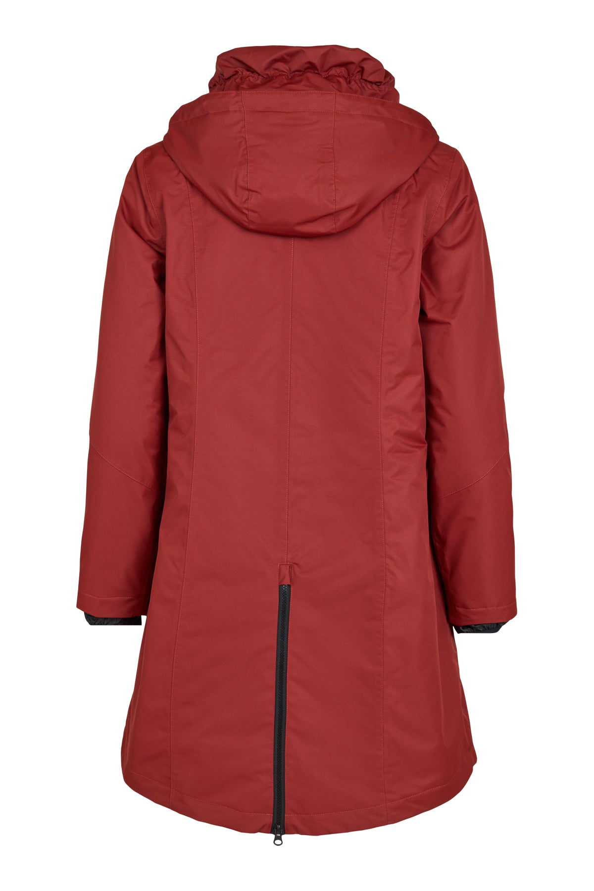 NORMANN Water Repellent Hooded Long Jacket - Burnt Orange