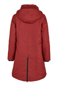 NORMANN Water Repellent Hooded Long Jacket - Burnt Orange