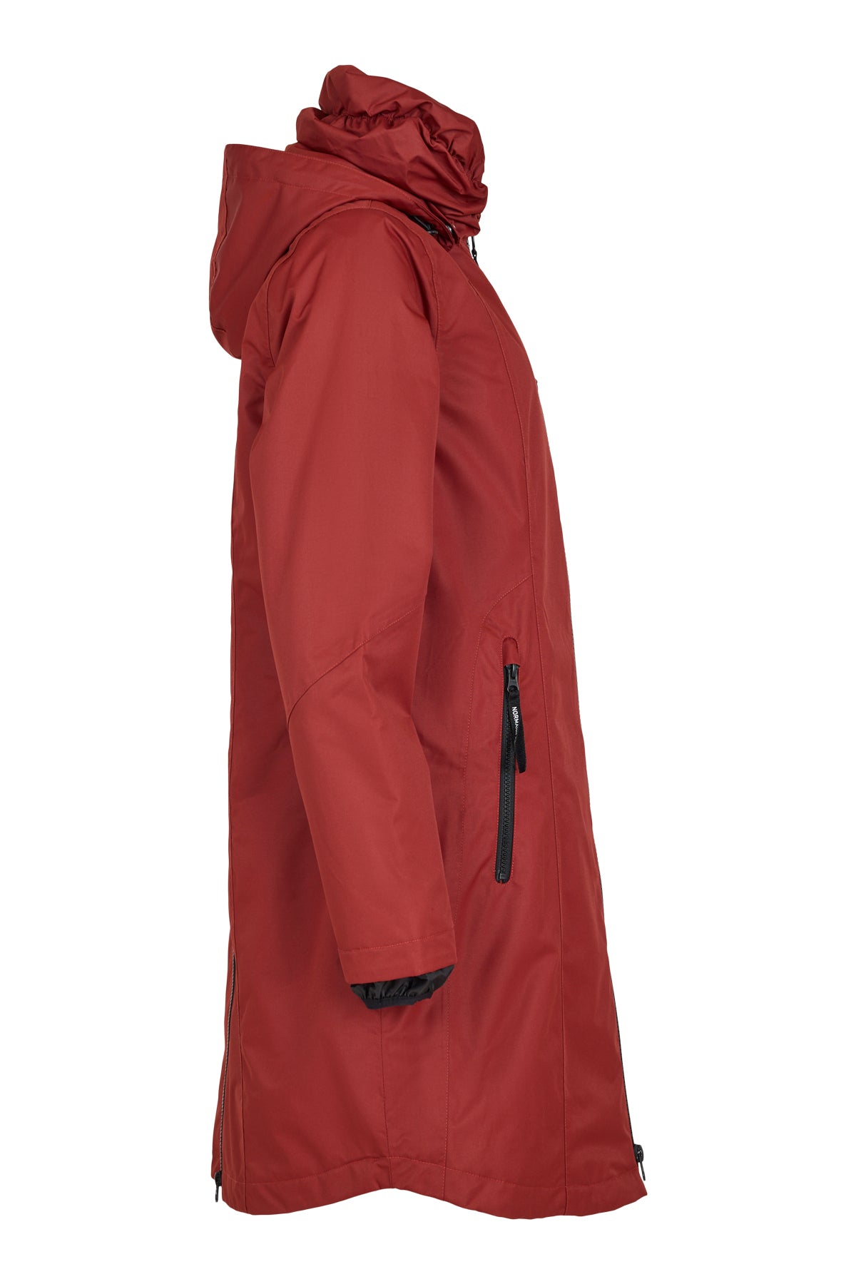NORMANN Water Repellent Hooded Long Jacket - Burnt Orange