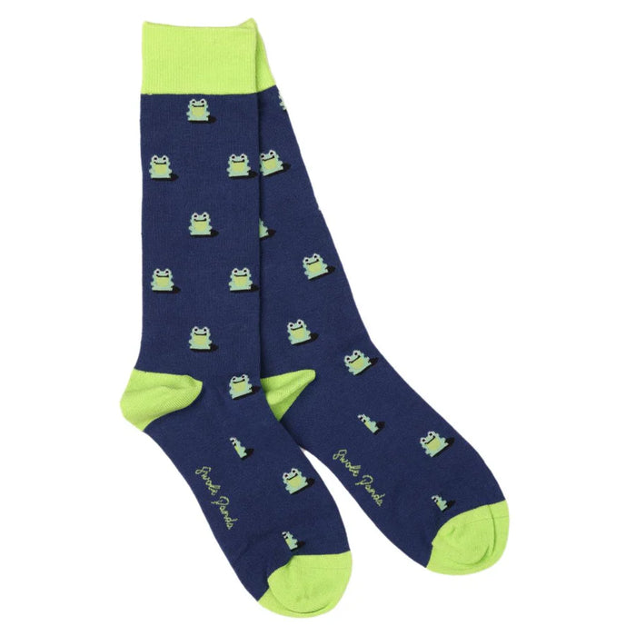 SWOLE PANDA Frog Sock - Navy