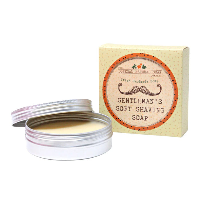 DONEGAL NATURAL SOAP Gentlemen's Soft Shaving Soap with Travel Tin 60g