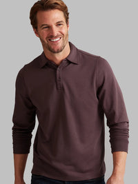 VEDONEIRE Men's Long Sleeve Polo - Acai