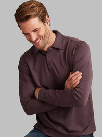 VEDONEIRE Men's Long Sleeve Polo - Acai