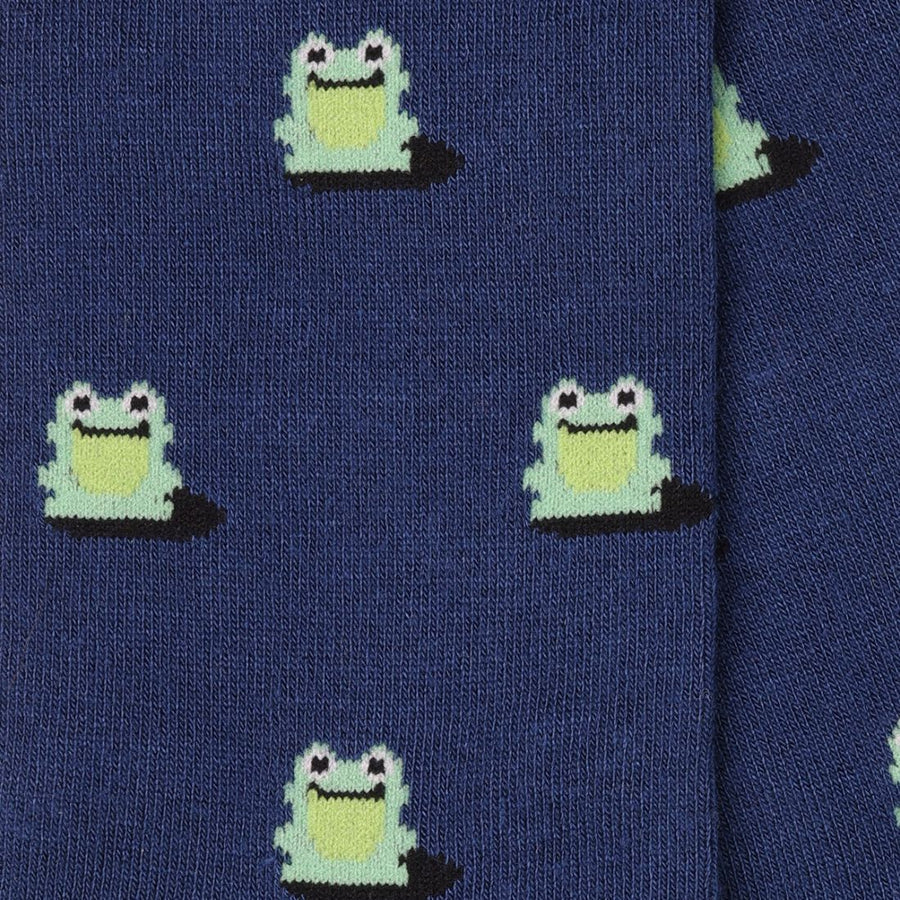 SWOLE PANDA Frog Sock - Navy