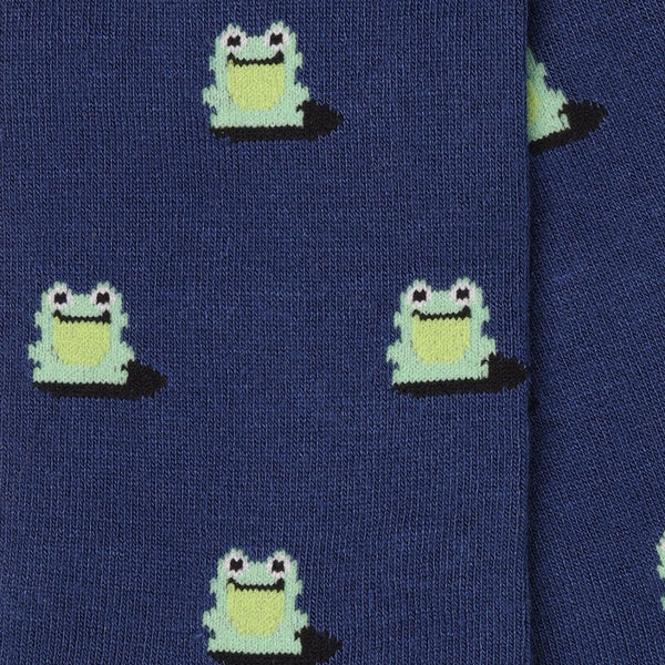 SWOLE PANDA Frog Sock - Navy