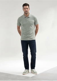 MISH MASH Tonto Short Sleeve Polo Shirt - Sage