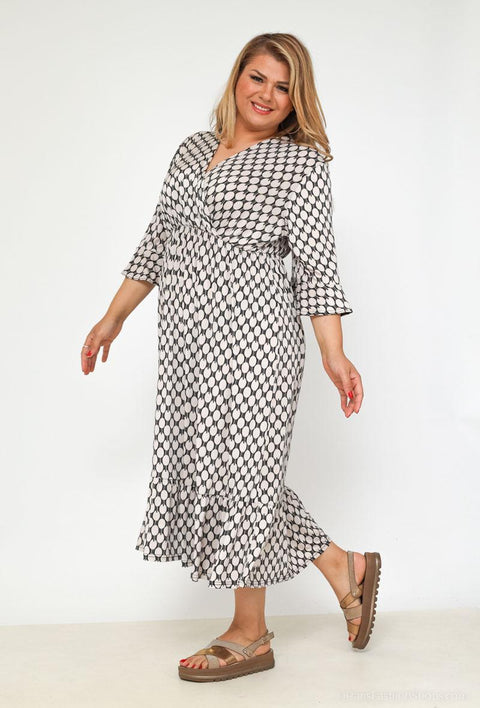 COPE CLOTHING : Curve Collection Printed Dress