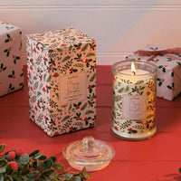 LANGS Hollies and Berries Glass Jar Candle 280g - Winter Berry
