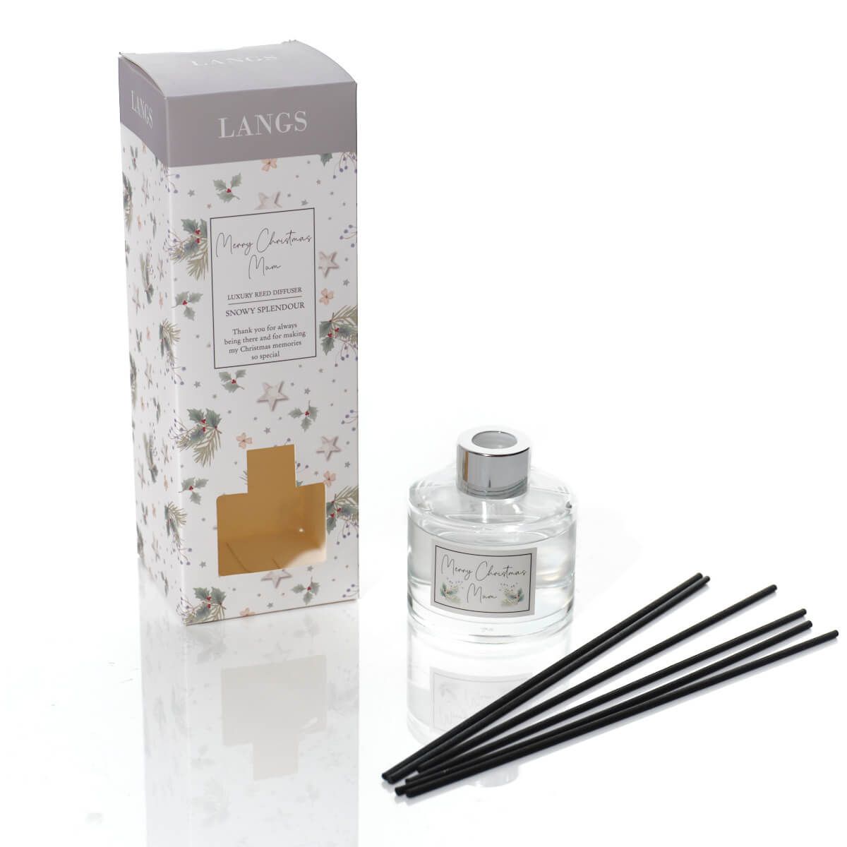 LANGS Merry Christmas Mum Snowy Splendour Diffuser - 100ml