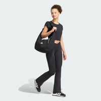 ADIDAS Women's 3-Stripes Studio All Me Flare X-Over Leggings - Black