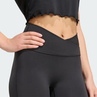 ADIDAS Women's 3-Stripes Studio All Me Flare X-Over Leggings - Black