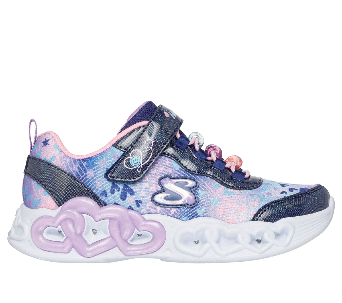 SKECHERS Girl's Infinite Heart Lights - Heart Jewels Shoes