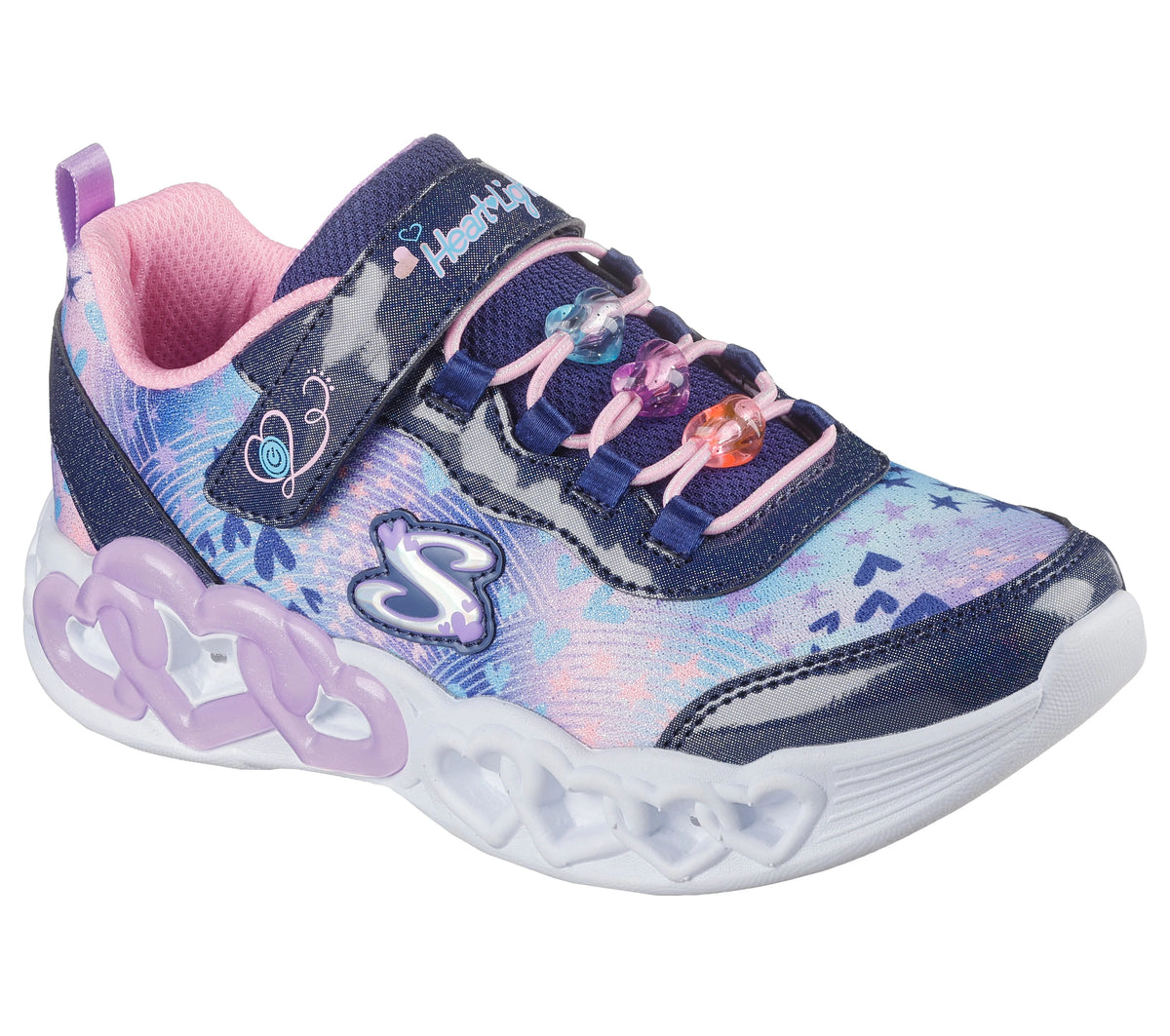 SKECHERS Girl's Infinite Heart Lights - Heart Jewels Shoes