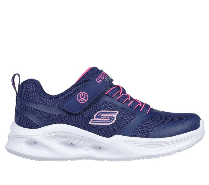 SKECHERS S-Lights Sola Glow Infant Girl's Trainers - Navy