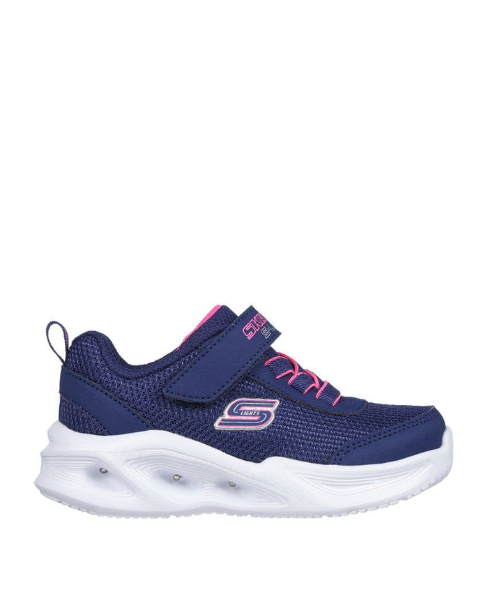 SKECHERS Girl's S-Lights Sola Glow Infant Trainers - Navy | 303715N