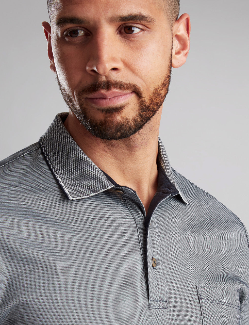 VEDONEIRE Men's Polo Shirt With Chest Pocket - Navy