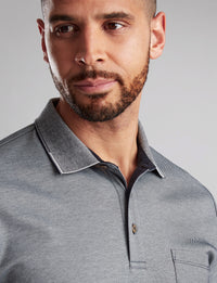 VEDONEIRE Men's Polo Shirt With Chest Pocket - Navy