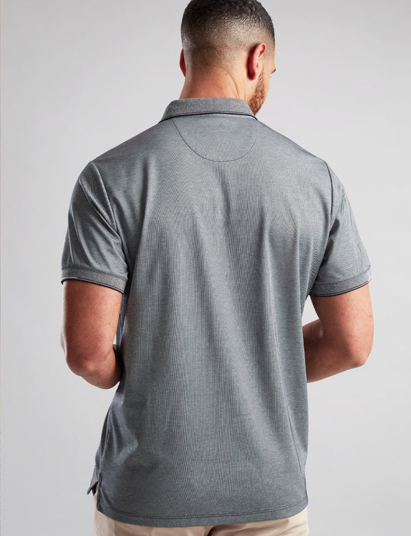 VEDONEIRE Men's Polo Shirt With Chest Pocket - Navy
