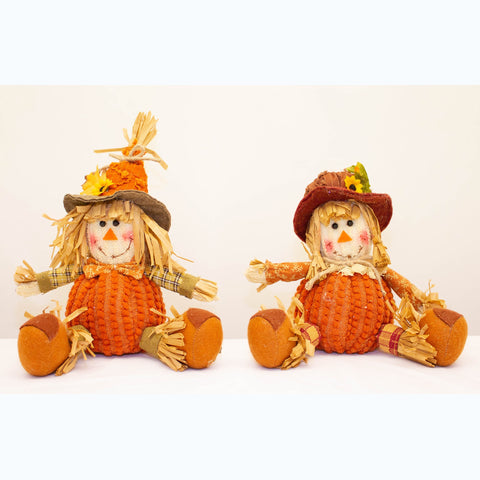 Halloween Scarecrow Pumpkin Sitter