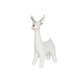 Reindeer White/Gold Ceramic Figurine 14.5cm
