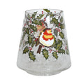 Painted Glass Robin Candle Holder 22cm