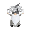 Grey Gonk With Glittery Merry Christmas Sign 20.5cm