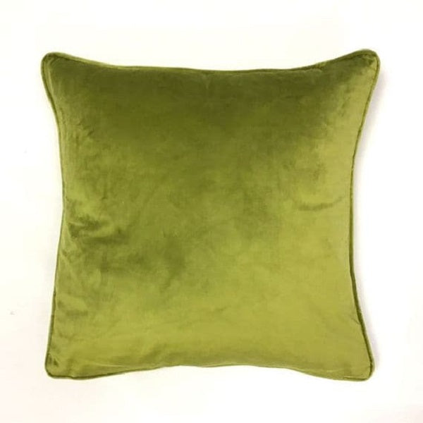 FULLSHIRE Velvet Piped Cushion - Lime Green 43x43cm