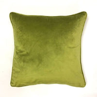 FULLSHIRE Velvet Piped Cushion - Lime Green 43x43cm