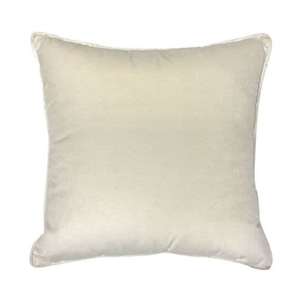FULLSHIRE Velvet Piped Cushion - Natural 55x55cm