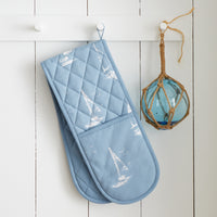 CATHERINE LANSFIELD Salcombe Boats Double Oven Glove - Blue