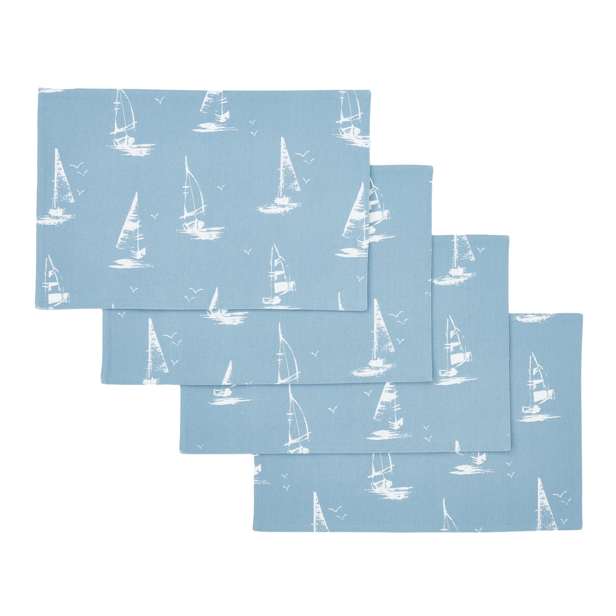 CATHERINE LANSFIELD Salcombe Boats Placemat 4 Pack - Blue