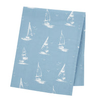 CATHERINE LANSFIELD Salcombe Boats Table Cloth 137x229cm - Blue