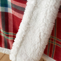CATHERINE LANSFIELD Kelso Check Throw 130x170cm - Red