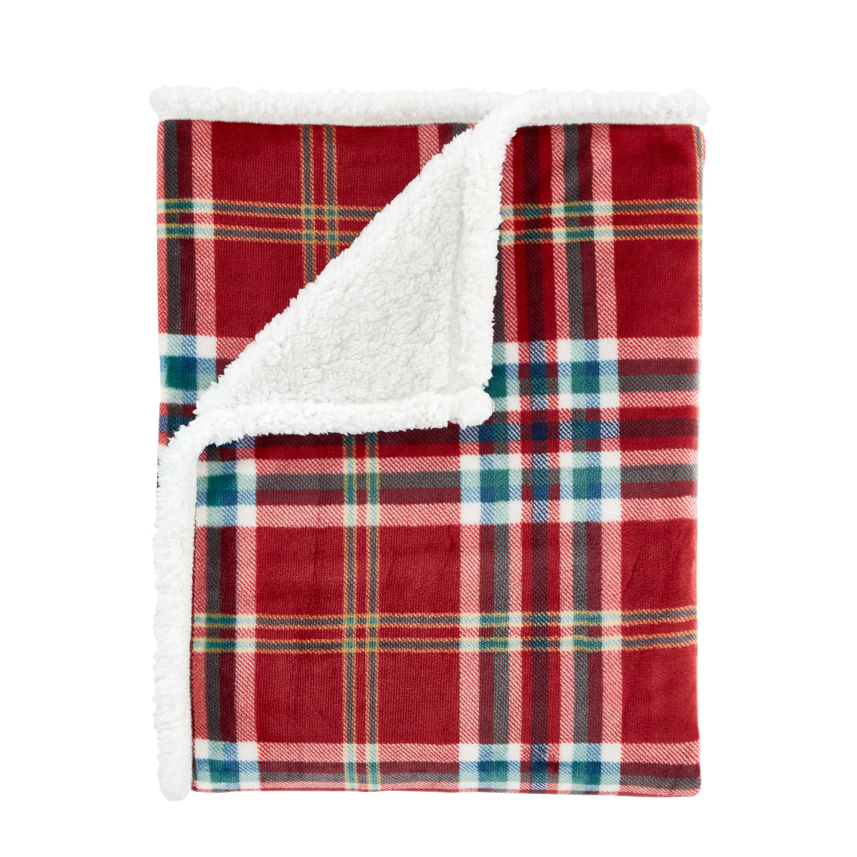 CATHERINE LANSFIELD Kelso Check Throw 130x170cm - Red