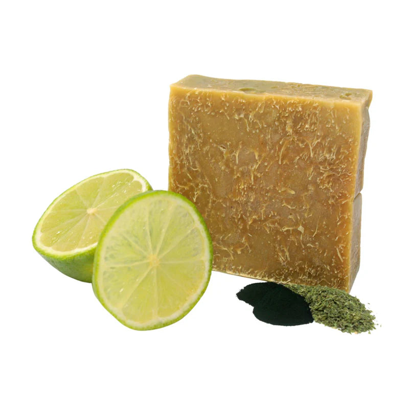 DONEGAL NATURAL SOAP Lime & Spirulina Loofah Natural Soap 140g