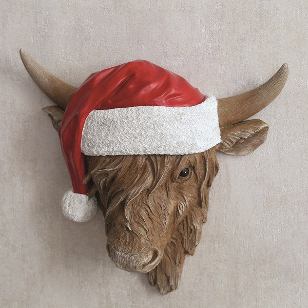 STRAITS Christmas Highland Cow Wall Decoration 37cm