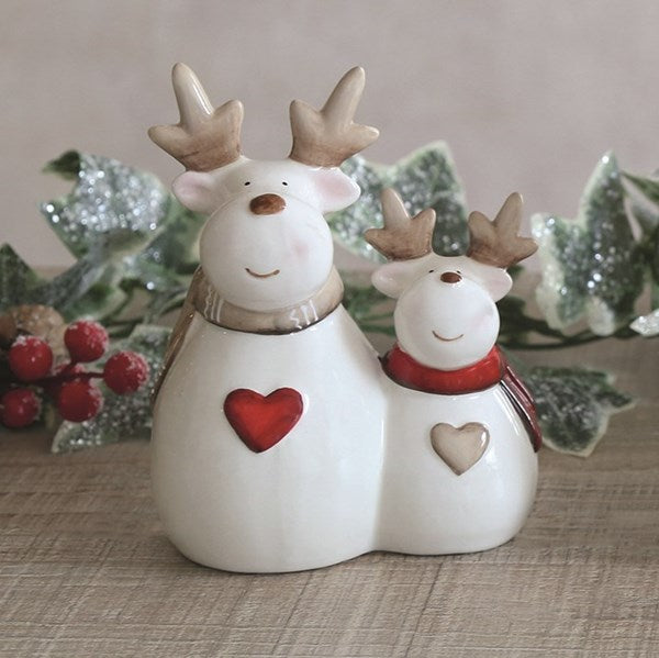 STRAITS Reindeer Couple Christmas Figurine 15cm