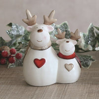 STRAITS Reindeer Couple Christmas Figurine 15cm