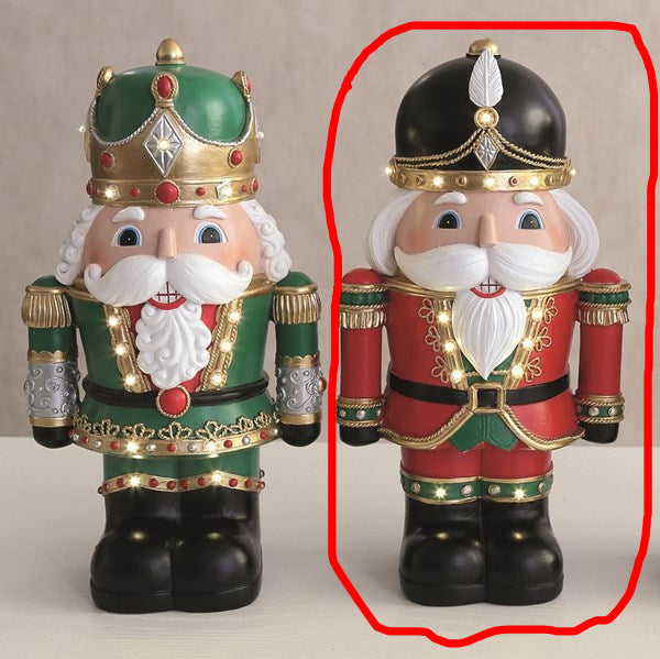 STRAITS LED Walnut Soldier Christmas Figurine - Red