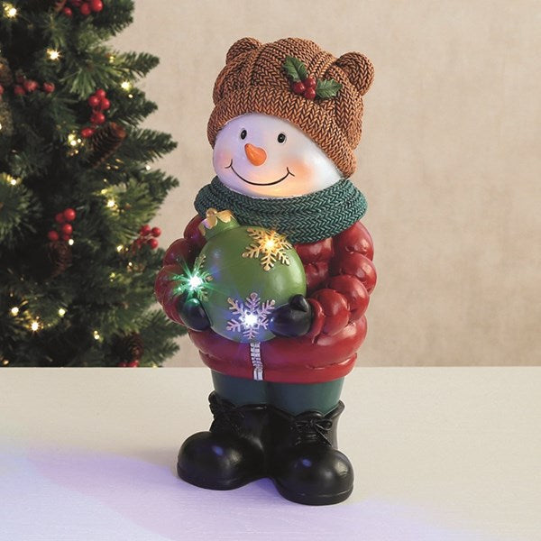 STRAITS LED Happy Snowman Christmas Figurine 30cm