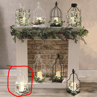 STRAITS LED Christmas Cage Lantern 15x38cm - White