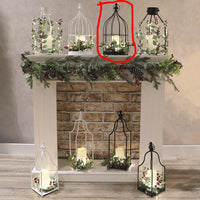 STRAITS LED Christmas Cage Lantern 20x40cm - Black