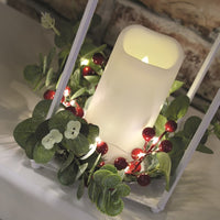 STRAITS LED Christmas Cage Lantern 15x38cm - White