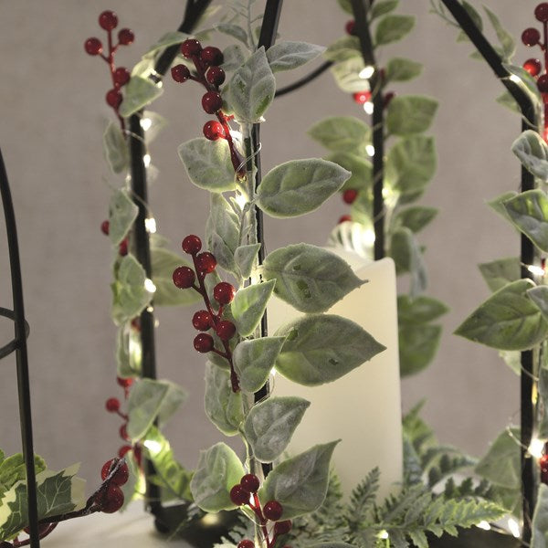 STRAITS LED Christmas Cage Lantern 15x36cm - Black