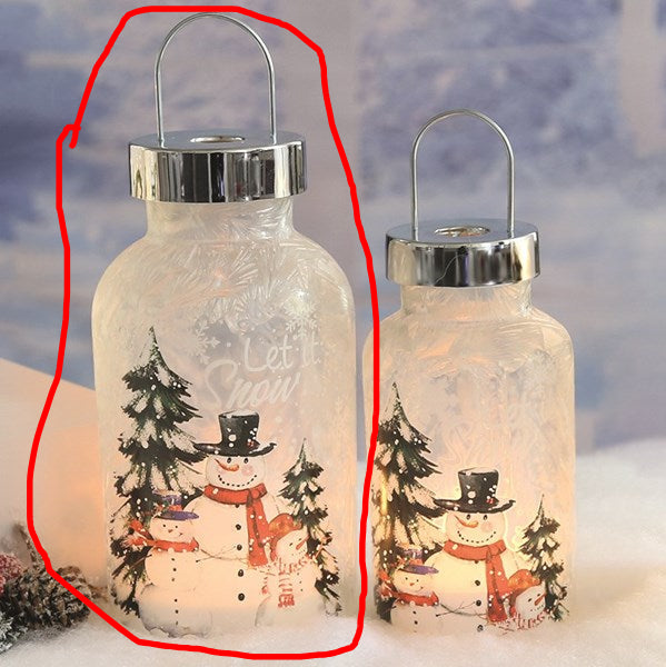 STRAITS LED Snowman Lantern 25cm