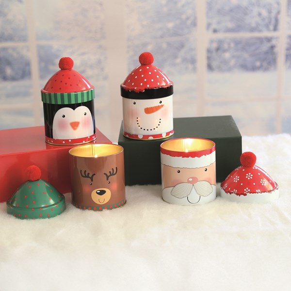 STRAITS Christmas Scented Candle Tin 14cm - 1Pc